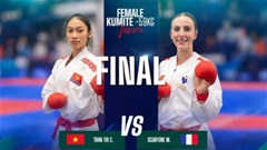 Võ sĩ 17 tuổi Trần Thị Cẩm Tú giành HCB karate thế giới